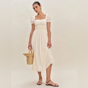 Reformation Cream Maxi Dress